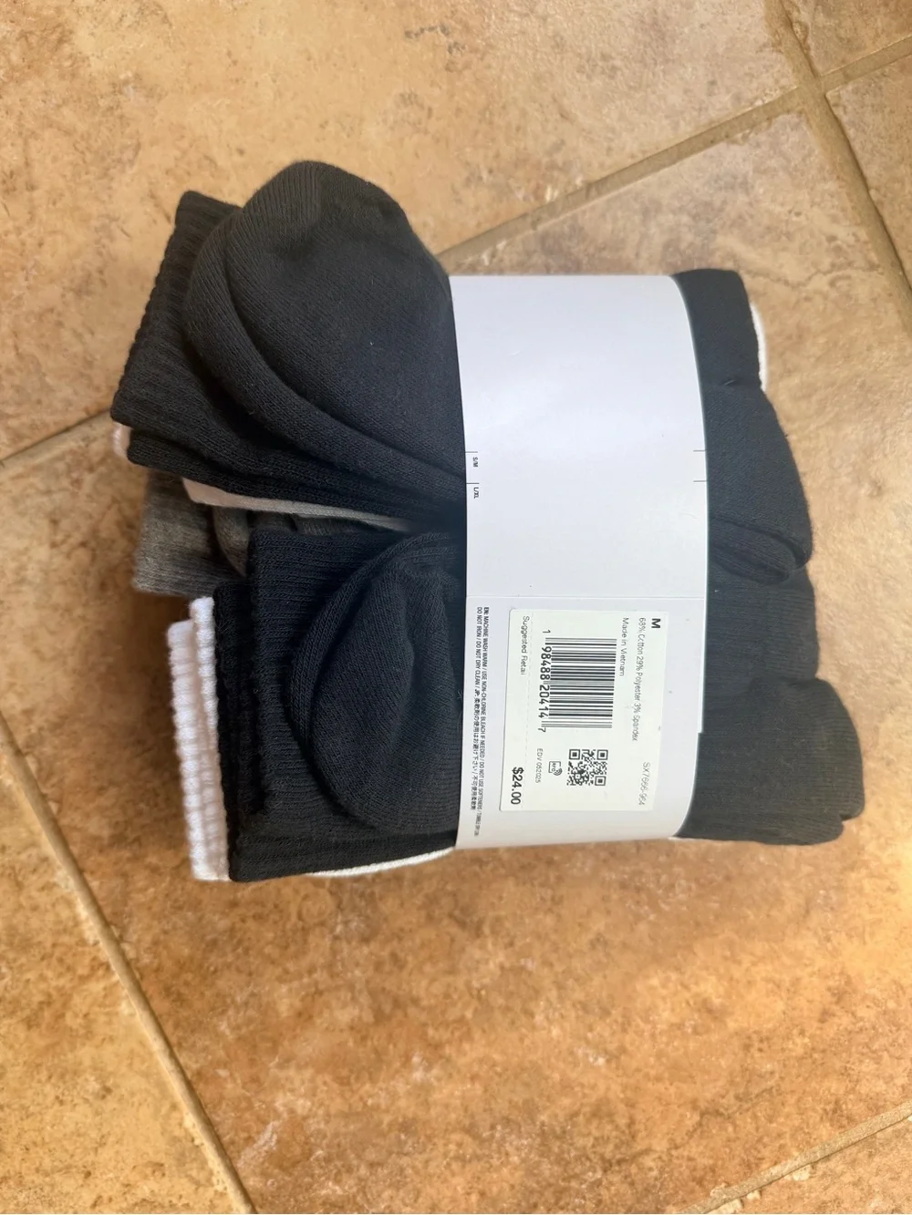 Nike Kids Gray & White Athletic Crew Socks - 6 Pack